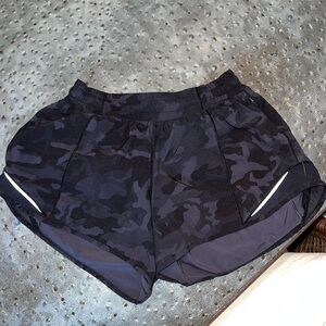 Lululemon Black Camo Hotty Hot shorts